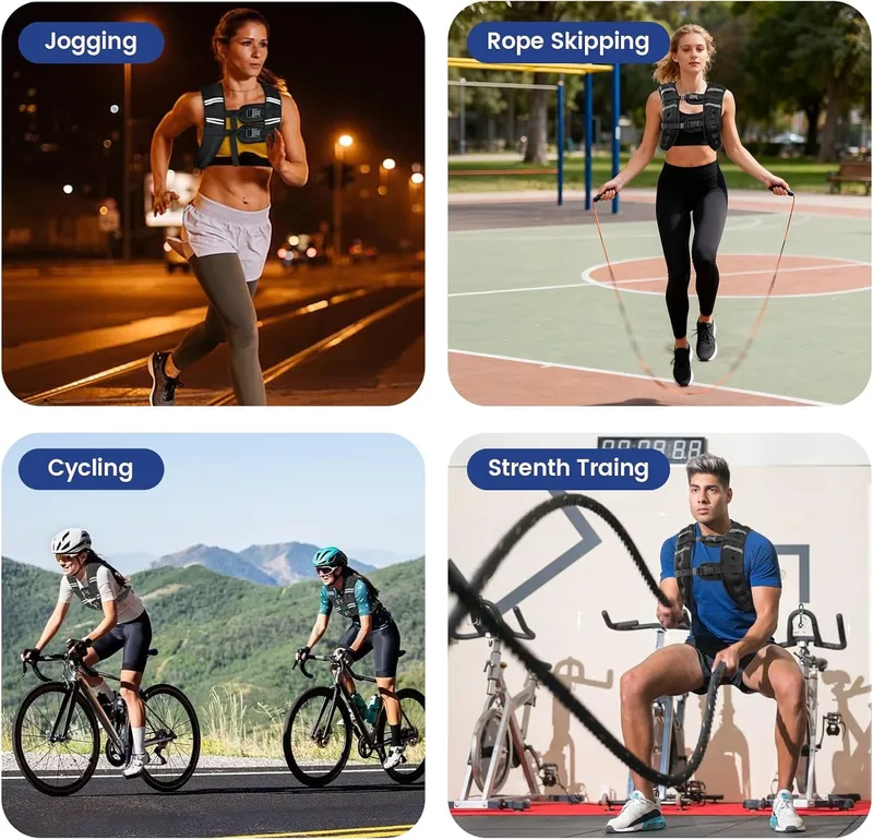 Zikopomi Weight Vest with Reflective Stripes for Workout